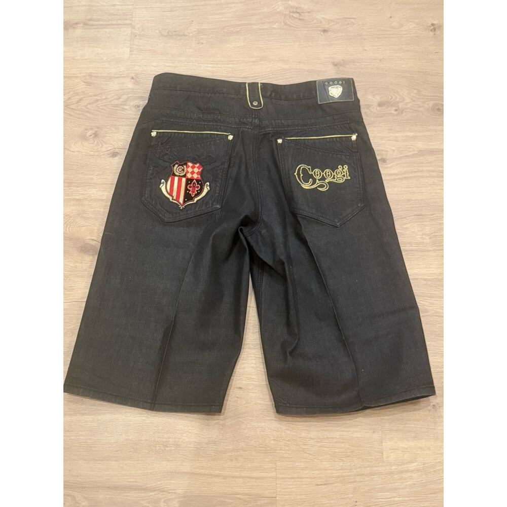 Vintage Y2K Coogi Baggy Embroidered Jorts Men’s 40 Black/Red/Gold